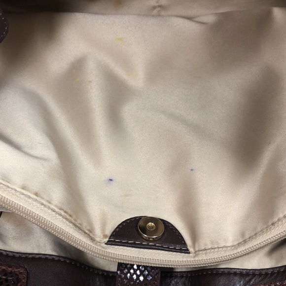 COACH LEATHER PENELOPE PURSE and WRISTLET with SNAKE SKIN ACCENTS - Picture 10 of 15